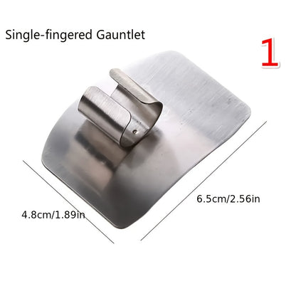 1pc Stainless Steel Finger Guard for Safe Slicing - Reusable Food-Safe Kitchen Cutting Protector, Durable Ergonomic Design for Onions, Carrots & Vegetables, Prevents Accidental Cuts, Manual Use