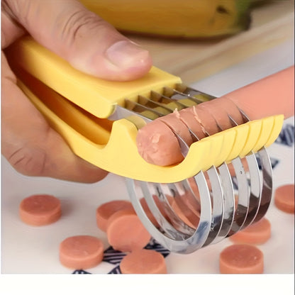 Stainless Steel Banana & Cucumber Slicer - Perfect for BBQs & Outdoor Cooking, Food-Safe Kitchen Gadget