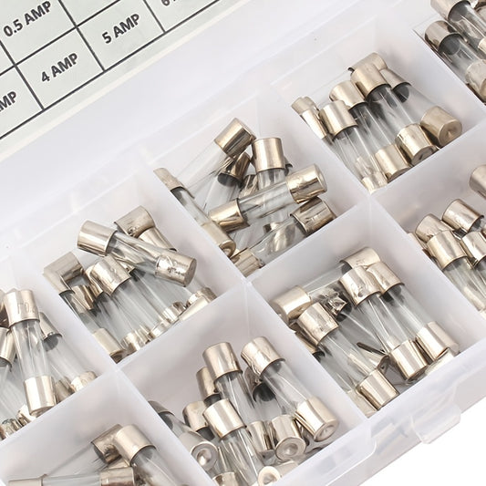 Complete Your DIY Projects with This 72/100pcs Quick Blow Glass Tube Fuse Assortment Kit!