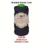 9KM Braided Kevlar Line, Black 22.68-680.39 KG Fishing Assist Rope, High Strength Kite Flying Line, Outdoor Camping Hiking Refractory Rope