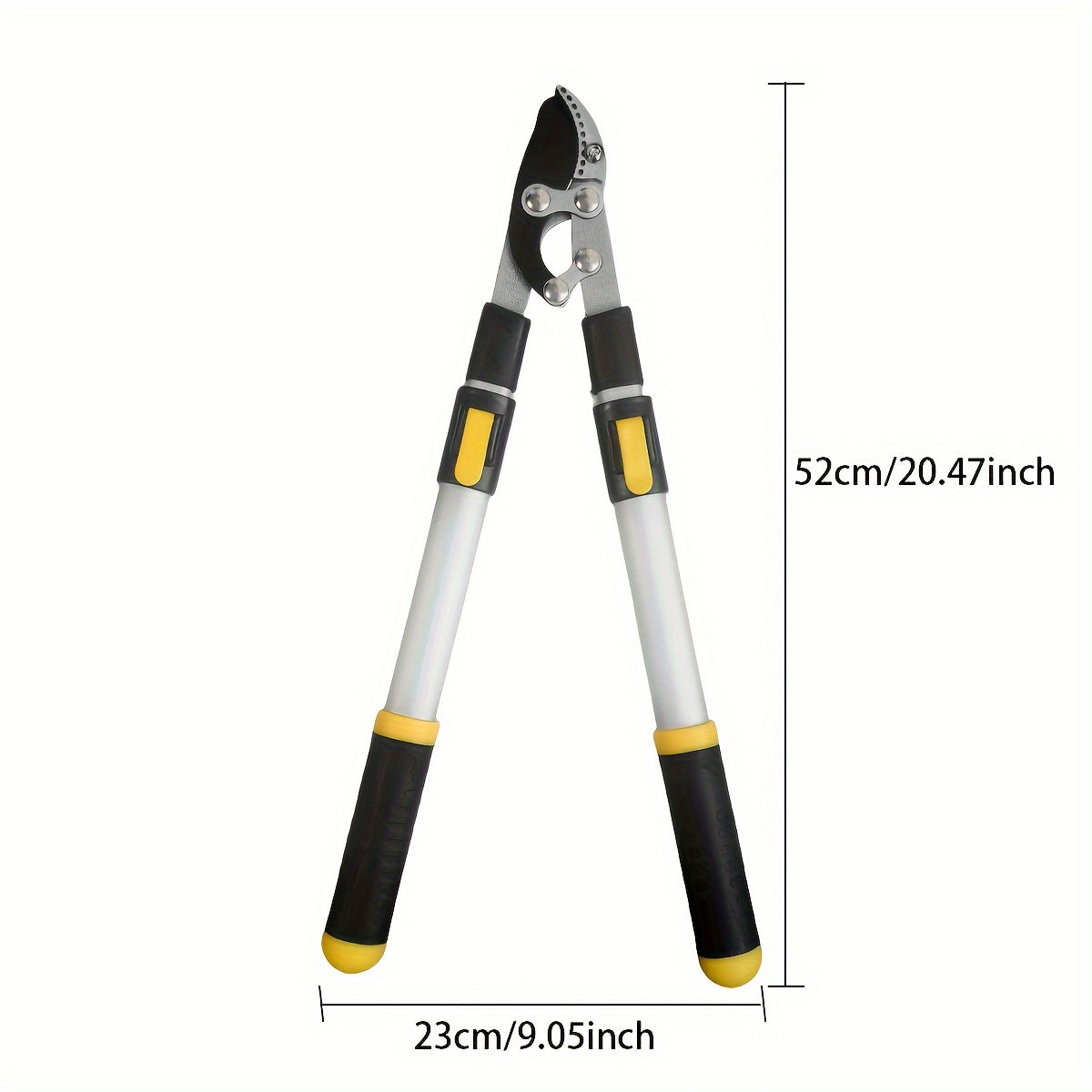 Professional Telescopic Bypass Pruning Shears, Heavy-Duty Garden Pruners with Metal Body and Ergonomic Handle for Fruit Tree Branches, Gardening Clippers, Extendable Gardener'S Lopper Cutter Tool