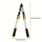 Professional Telescopic Bypass Pruning Shears, Heavy-Duty Garden Pruners with Metal Body and Ergonomic Handle for Fruit Tree Branches, Gardening Clippers, Extendable Gardener'S Lopper Cutter Tool