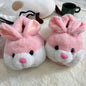 Cozy Bunny Slippers - Plush Indoor/Outdoor Shoes, Cute Gray Rabbit Design with Floppy Ears & Pink Inner Lining, Soft Fabric Upper & Rubber Sole, Perfect for Bedroom or Gift, Outdoor Slippers | Comfortable Slippers | Rubber So