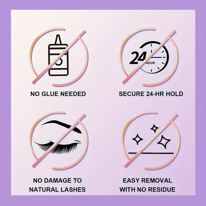 80 Clusters of 5D Faux Mink Eyelash Clusters Self-Adhesive with No Need for Glue The False Eyelashes Present a Fluffy and Messy Look Being Easy to Apply and Reusable