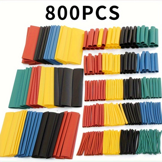 800pcs Solder Seal Wire Connectors Heat Shrink Tubings - Insulated Waterproof Electrical Butt Terminals For Marine Automotive Motorcycle Wiring Boat