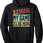 I Paused My Game to Be Here Graphic Print Men's Pullover Hoodie - 60% Cotton 40% Polyester Blend, Ultra-Soft Breathable 250gsm Fabric, Regular Fit Casual Streetwear for Gaming & Casual Attire, Gamer Hoodie