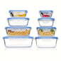 8pcs BPA-Free Glass Food Storage Containers with Leak-Proof Locking Lids – Microwave, Oven, Freezer & Dishwasher Safe – Perfect for Meal Prep, Snacks, Fruits & Veggies