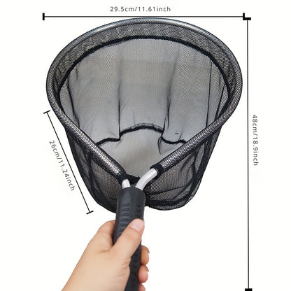 Ultra-Durable Aluminum Alloy Fishing Net - Portable, Ideal for Raft & Boat Fishing, Polyester Mesh, Essential Gear