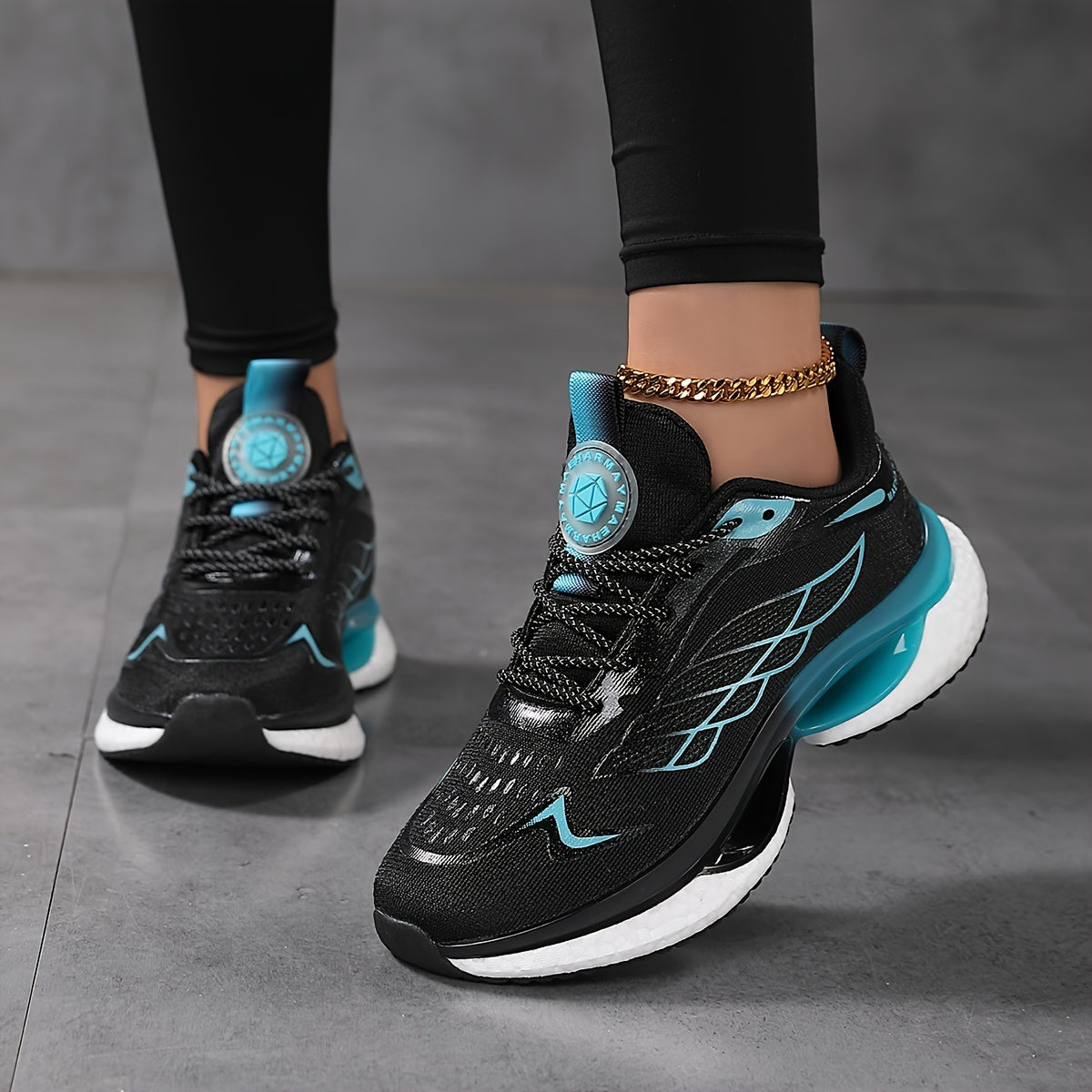 Women's Breathable Mesh Platform Sneakers, Casual Lace Up Outdoor Shoes, Comfortable Low Top Running Shoes plus size
