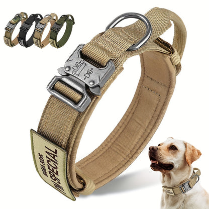 Tactical Dog Collar with Handle - Heavy Duty Collar for Medium and Large Dogs - Provides Ultimate Control and Comfort