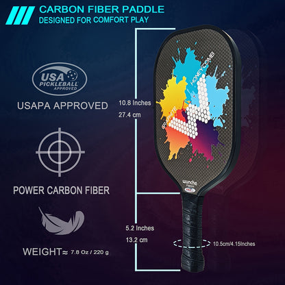 Boost Your Pickleball Game with This Graphite Carbon Fiber Paddles Set!