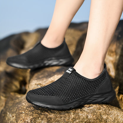 Women's Breathable Mesh Sneakers - Lightweight, Slip-On Casual Shoes with Soft EVA Sole for Summer Comfort