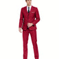 Men's Suits Set 3pcs Business Work Banquet Performance Travel Holiday Vacation Daily Birthday Gift Dress Tuxedo Jacket Coat Blazer Vest Pants Suit Set for Men Size XS-XXXL Wedding Season