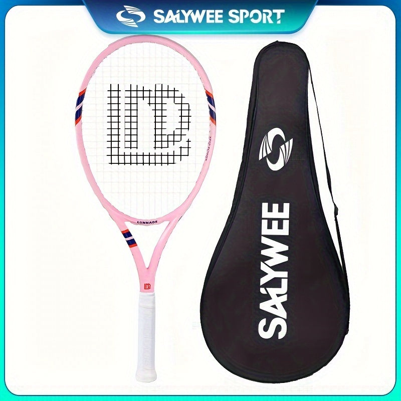 1pc Tennis Racket With Bag, Lightweight Carbon Racquets For Men Women, Suitable For Sports Tennis Training