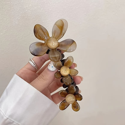 Floral Bubble Braided Hair Ties Set For Women, Elegant Cute Chic Spiral Elastic Hair Ties, Quick & Easy To Use, Perfect For Birthday Holiday Party Favor Daily Wear, Christmas Gifts For Her