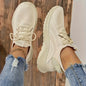 [Popular Choice] Women's Breathable Knit Sneakers, Lace-Up Mesh Sneakers for All Seasons