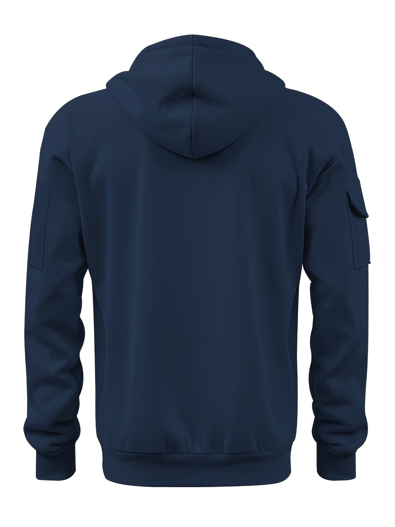 Men's Casual Sweatshirt with Multiple Zippers and Arm Pockets 2024 Cross-border Spring/Autumn Hoodie Large Size