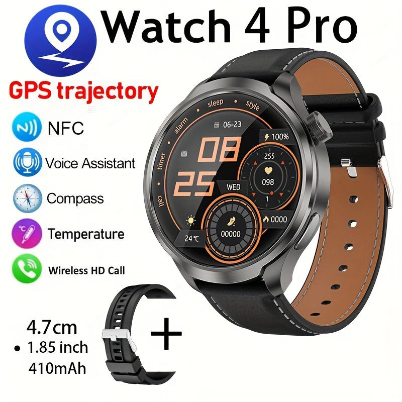 Onegra'S New GT4 PRO MAX Smart Watch Is Equipped with 1.85-Inch High-Definition Full Touch Screen 410Ma Large Battery GPS Tracker NFC Compass Smart Watches for Men And Women And Other Multifunctional 2024+ Holiday Gifts.