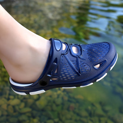 Men's Trendy Breathable Clogs, Comfy Non Slip Durable EVA Slippers For Men's Outdoor Activities