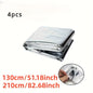 4-Pack Emergency Mylar Thermal Blankets - Durable PET Material, Heat Retention, Survival Space Blankets for Outdoor Adventures, Natural Disasters, First Aid Rescue, Waterproof, Reflective Safety Gear