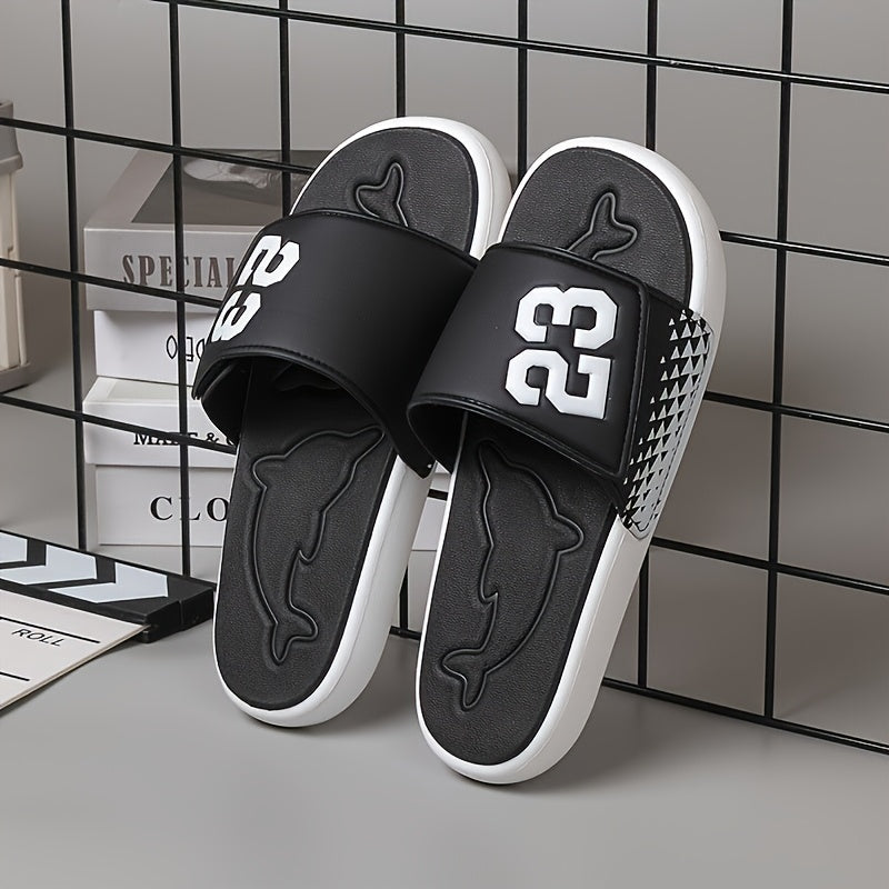 Men'S Outdoor Leisure Sports Slippers, Black/red Sports Slippers, Suitable For Home And Outdoor Wear, Adjustable Shoe Surface, With 23 Digital, Fashionable And Wear-resistant Thick Sole.
