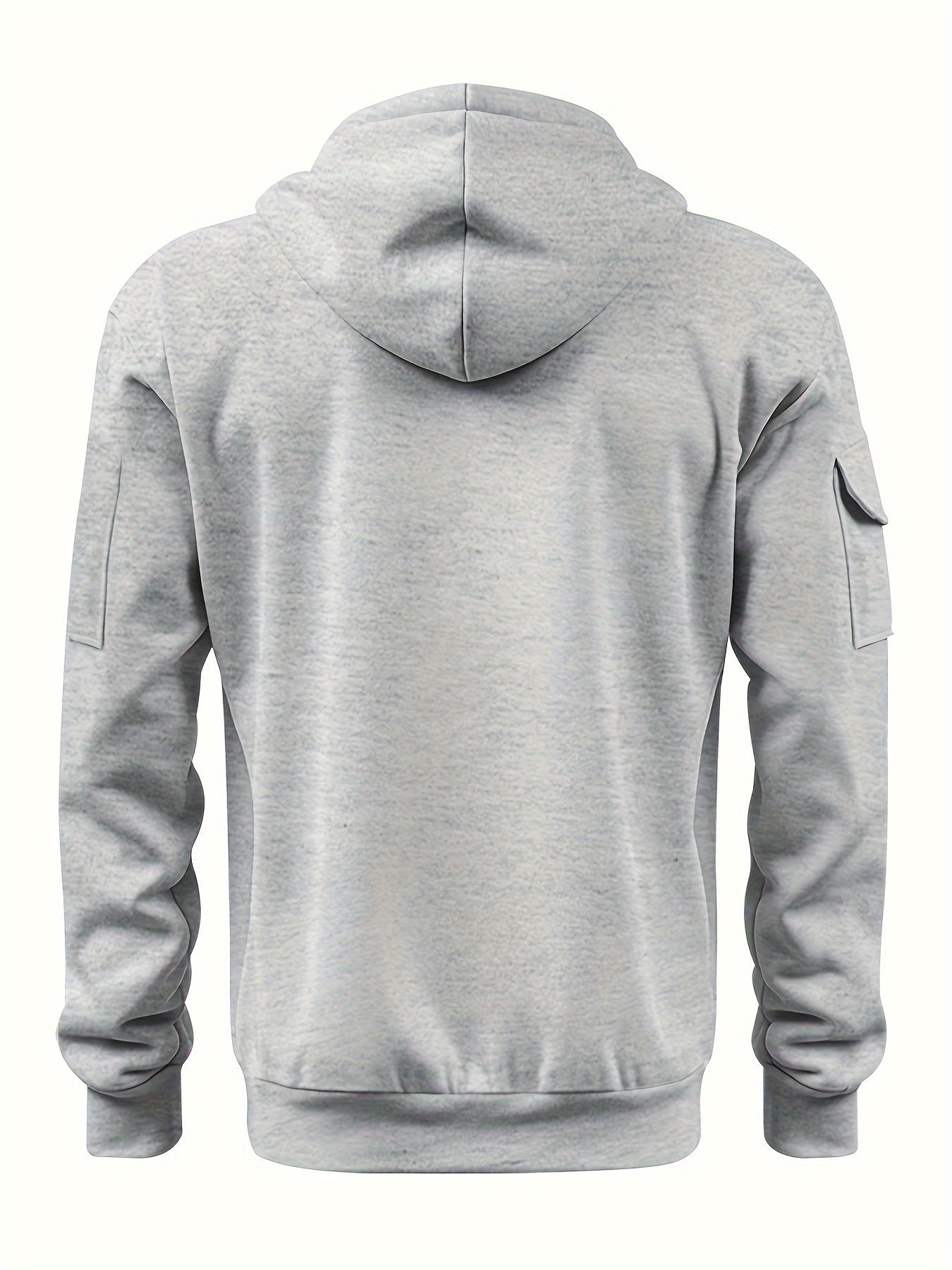 Men's Casual Sweatshirt with Multiple Zippers and Arm Pockets 2024 Cross-border Spring/Autumn Hoodie Large Size