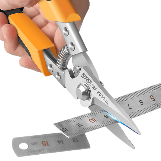Professional Industrial Shears, JRF Stainless Steel Scissors, Tin Snips For Metal Sheet & PVC Pipe Cutting