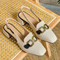 Chic French-Inspired Women's Mary Jane Pumps - Versatile Square Toe, Chunky Heel with Buckle Detail, Comfortable Faux Cover for All Seasons