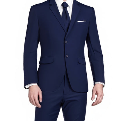 Pyiuhs Men's Suit 3pcs Wedding Party Suits 2 Buttons Slim Fit Tuxedo Set for Men Prom Casual Business for Man Jacket Blazer Vest Pant