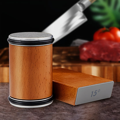 Rolling Knife Sharpener Knife Sharpener Tool With 15 & 20 Degree Magnetic Angle-Industrial Diamond Kitchen Knife Sharpener Kit Knife Sharpening Made Easy