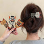 4pcs Cute Cartoon Cat Acrylic Hair Clips - Colorful Animal Print, Sweet Style Twist Barrettes for Women & Girls - Perfect Gift for Christmas, New Year, Valentine's Day