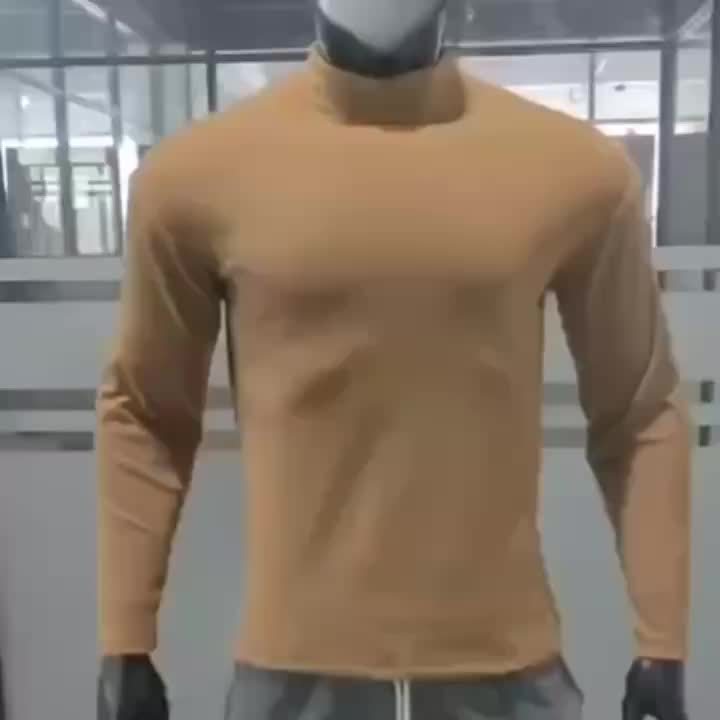 Men's 3pcs Set: Cozy Turtleneck Sweatshirts - Long Sleeve, Casual Pullover for Fall/Winter, Polyester Blend