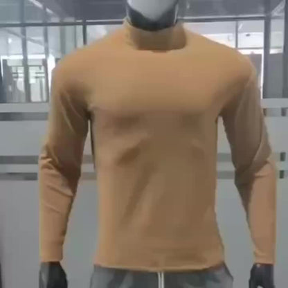 Men's 3pcs Set: Cozy Turtleneck Sweatshirts - Long Sleeve, Casual Pullover for Fall/Winter, Polyester Blend