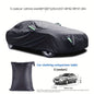 The Car Cover Is All Black With A 190T Silver-coated Fabric, Car Cover With Sun Protection, Polyester Reflective Strip Car Cover