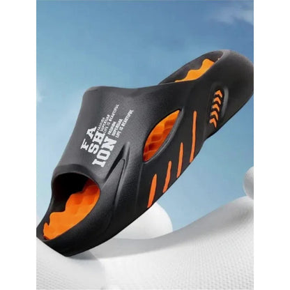 New FASHION Fashion Stickers Massage Foot Sliders Men'S Summer EVA Casual Versatile Non-slip Platform Sole Comfortable Wear Beach Summer Sandals Men's