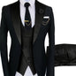 Men's 3pcs Slim Fit Suit Double Breasted Suit Men Formal Suit for Wedding Prom Dinner Party