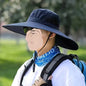 Men's UV-Protective Fisherman Hat, Solid Color Sunshade Cap for Fishing and Mountaineering