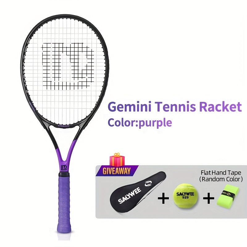 SALYWEE Carbon Composite Tennis Racket For Beginners, Light Weight Durable Tennis Racket With Bag, Halloween Gifts