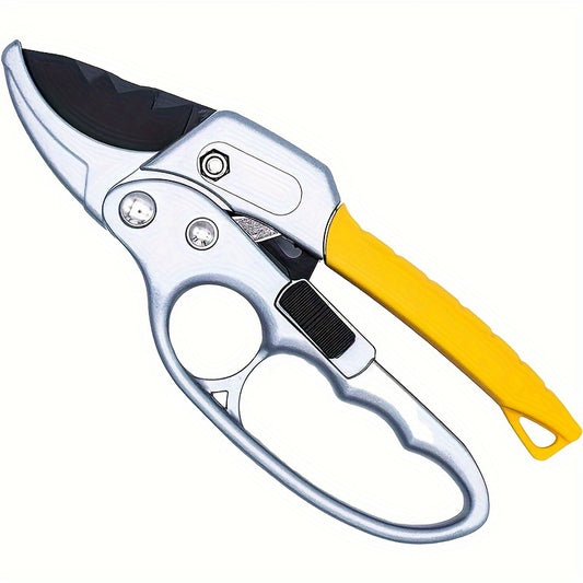 20.32cm Professional Ratchet Garden Pruning Shears - 3-Stage Anvil Design for 5X More Cutting Power, Ideal for & Weak Hands