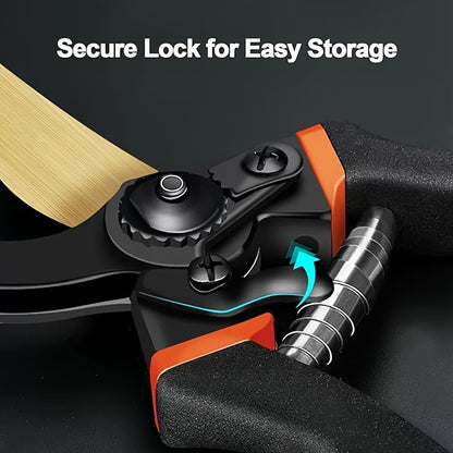 Professional Titanium Bypass Pruning Shears - 8.5\" Super Sharp Premium Garden Shears, Pruning Shears for Gardening, Garden Hedge Clippers, Handheld Pruners - Garden Scissors, Heavy Duty Tool