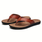MAGIC LIONS-Comfortable and Durable Brown Men'S Business Casual Slippers - Indoor/Outdoor Beach Sandals.Men'S Synthetic Thong Sandals, Casual Non Slip Flip-flops Shoes ToePost Sandals For Indoor Outdoor Beach, Spring And Summ
