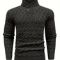 Men'S Casual Commuting Fashion Solid Texture Warm Lapel Sweater