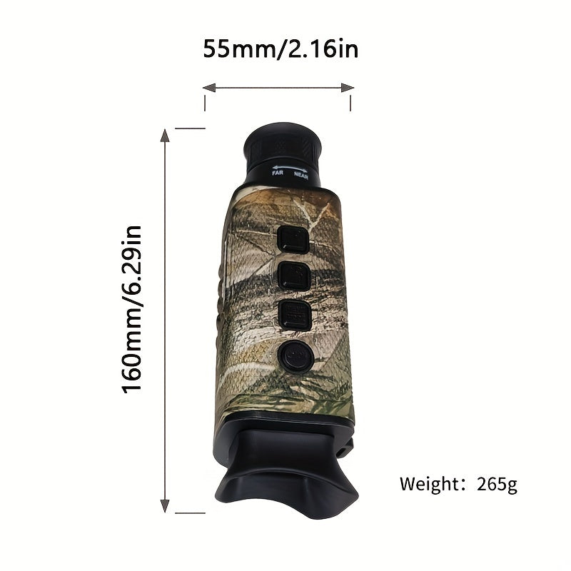 Camo Night Vision Monocular, 8X Digital Infrared Monocular Telescope With 2200mAh Rechargeable Lithium Battery, 3.91cm TFT Display Screen