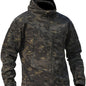 Men's Camouflage Printed Jacket, Softshell Hooded Outdoor Sports Coat, Hiking Casual Garment