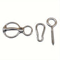 3pcs Stainless Steel Horse Gear Set - Durable Collar Strap with Quick Snap Fasteners & Eyebolts, Multi-Use for Training & Safety