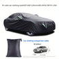 The Car Cover Is All Black With A 190T Silver-coated Fabric, Car Cover With Sun Protection, Polyester Reflective Strip Car Cover