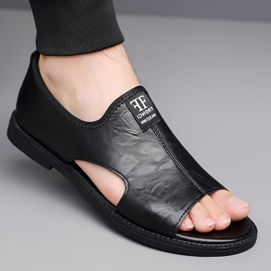 2025 Summer New Sandals, Men'S Slippers, Beach Shoes, Anti Slip, Odor Proof, Wear Resistant, Large Size, Lightweight, New Style For Young College Students To Work, Trendy, Breathable, Leisure, Driving, Dual Use, Water Soaking