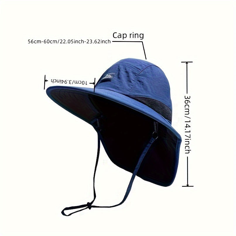 Outdoor Sun Hat for Hiking, Camping, Golf & More - Durable Carbon Fiber, Non-Woven Material, Black