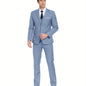 Men's Suits Set 3pcs Business Work Banquet Performance Travel Holiday Vacation Daily Birthday Gift Dress Tuxedo Jacket Coat Blazer Vest Pants Suit Set for Men Size XS-XXXL Wedding Season