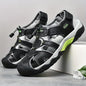 Sandals Men's Outdoor Leather Non-slip Casual Shoes Men's Head Layer Cowhide Summer Baotou Breathable Soft Bottom Beach Shoes Men